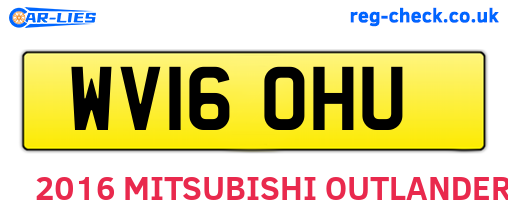 WV16OHU are the vehicle registration plates.