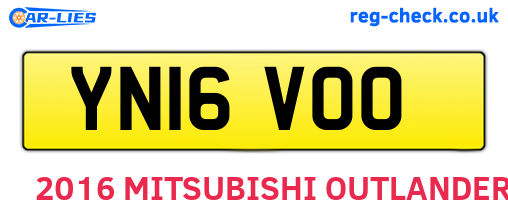 YN16VOO are the vehicle registration plates.