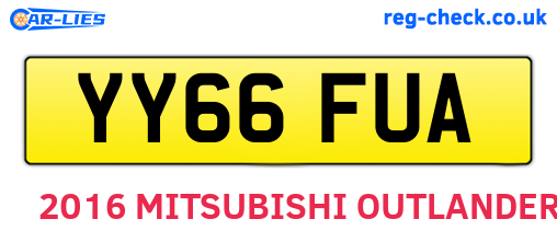 YY66FUA are the vehicle registration plates.