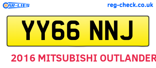 YY66NNJ are the vehicle registration plates.
