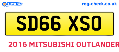 SD66XSO are the vehicle registration plates.