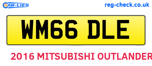 WM66DLE are the vehicle registration plates.