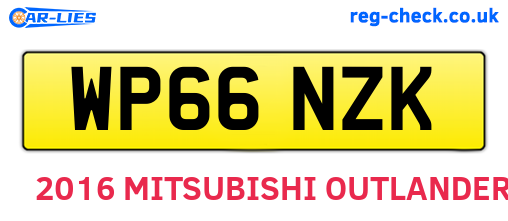 WP66NZK are the vehicle registration plates.