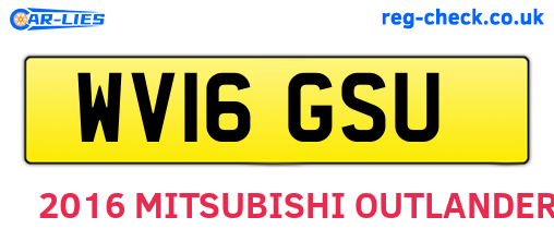 WV16GSU are the vehicle registration plates.