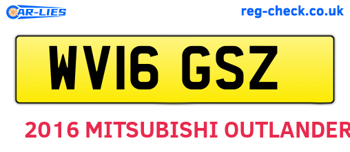 WV16GSZ are the vehicle registration plates.