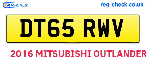 DT65RWV are the vehicle registration plates.