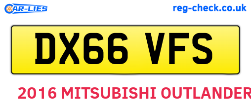 DX66VFS are the vehicle registration plates.