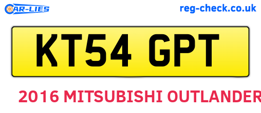 KT54GPT are the vehicle registration plates.