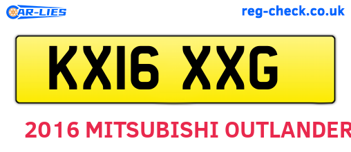 KX16XXG are the vehicle registration plates.