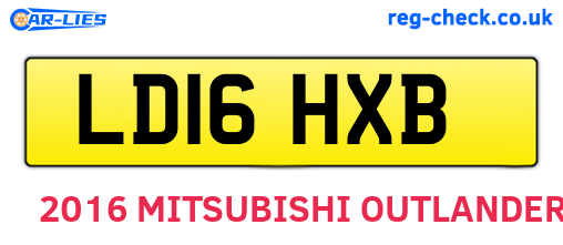 LD16HXB are the vehicle registration plates.