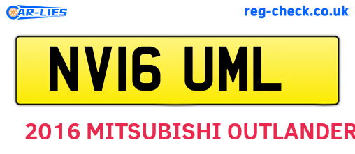 NV16UML are the vehicle registration plates.
