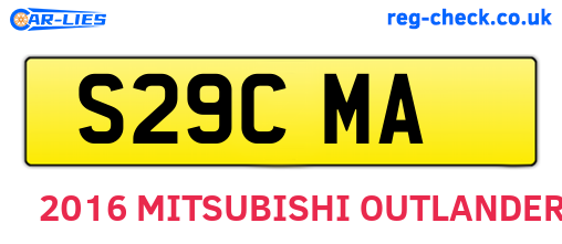 S29CMA are the vehicle registration plates.
