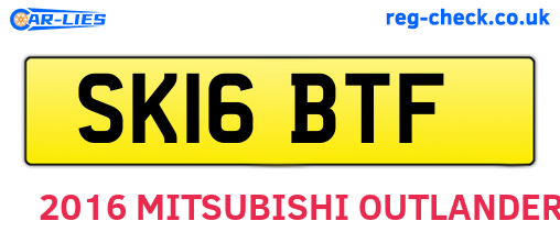 SK16BTF are the vehicle registration plates.