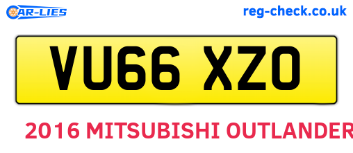 VU66XZO are the vehicle registration plates.