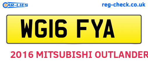 WG16FYA are the vehicle registration plates.