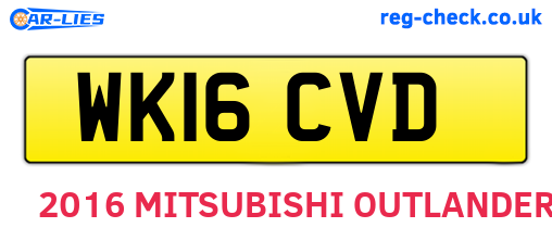 WK16CVD are the vehicle registration plates.