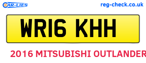 WR16KHH are the vehicle registration plates.