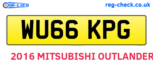 WU66KPG are the vehicle registration plates.