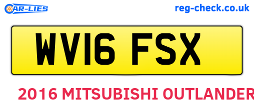 WV16FSX are the vehicle registration plates.