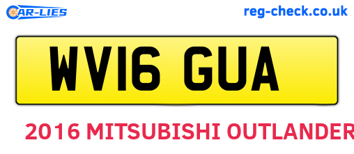 WV16GUA are the vehicle registration plates.