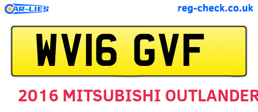 WV16GVF are the vehicle registration plates.