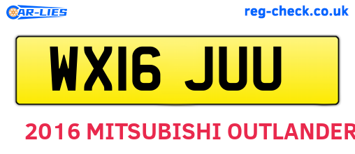 WX16JUU are the vehicle registration plates.