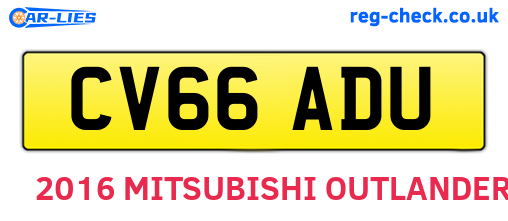 CV66ADU are the vehicle registration plates.