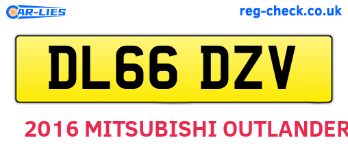 DL66DZV are the vehicle registration plates.