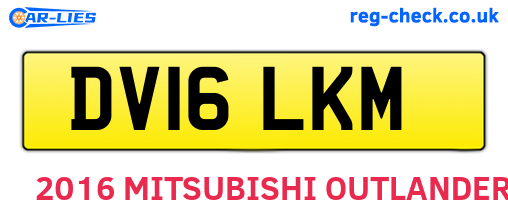 DV16LKM are the vehicle registration plates.