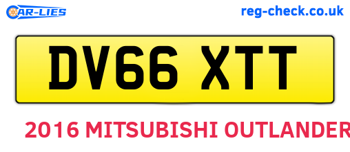 DV66XTT are the vehicle registration plates.