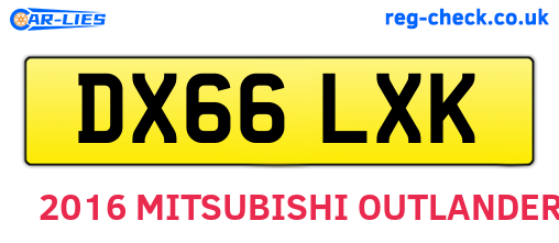 DX66LXK are the vehicle registration plates.