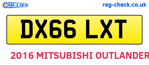 DX66LXT are the vehicle registration plates.