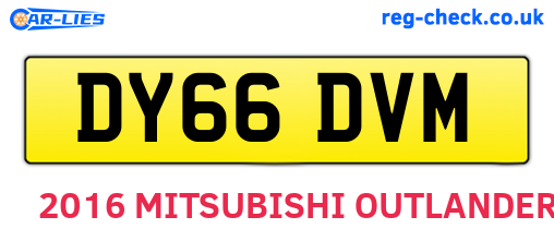 DY66DVM are the vehicle registration plates.