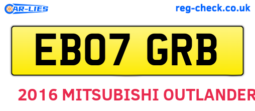 EB07GRB are the vehicle registration plates.