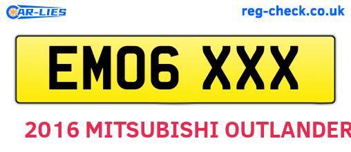 EM06XXX are the vehicle registration plates.