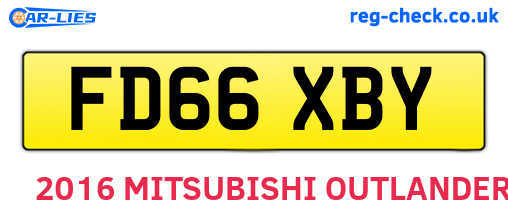 FD66XBY are the vehicle registration plates.