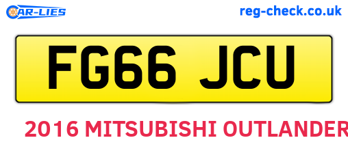 FG66JCU are the vehicle registration plates.