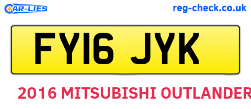 FY16JYK are the vehicle registration plates.