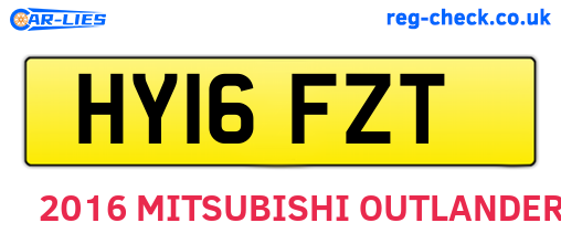HY16FZT are the vehicle registration plates.