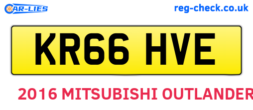 KR66HVE are the vehicle registration plates.