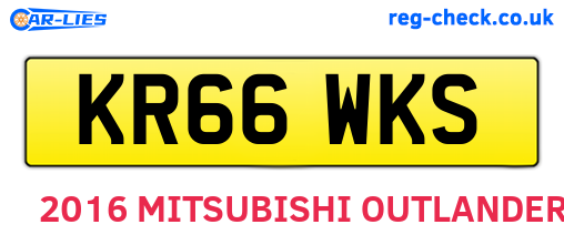 KR66WKS are the vehicle registration plates.