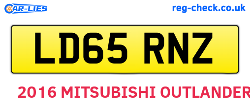 LD65RNZ are the vehicle registration plates.