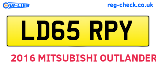 LD65RPY are the vehicle registration plates.