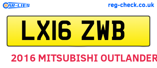LX16ZWB are the vehicle registration plates.