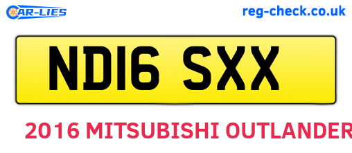 ND16SXX are the vehicle registration plates.