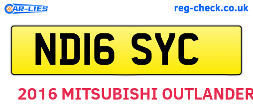 ND16SYC are the vehicle registration plates.