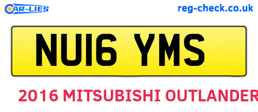 NU16YMS are the vehicle registration plates.