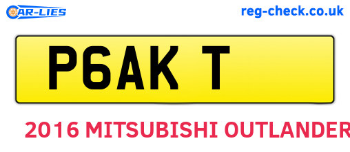 P6AKT are the vehicle registration plates.
