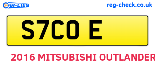 S7COE are the vehicle registration plates.