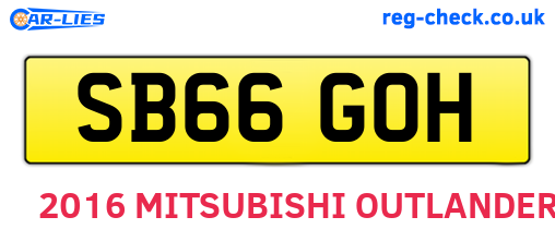 SB66GOH are the vehicle registration plates.